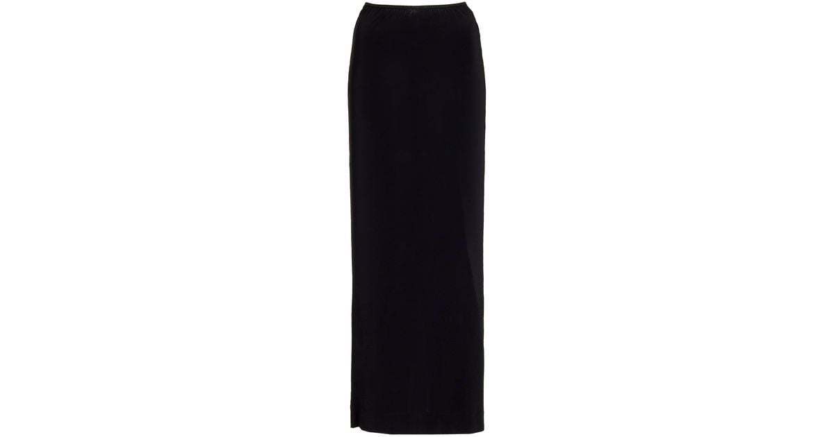 ÉTERNE Emma Jersey Maxi Skirt in Black | Lyst