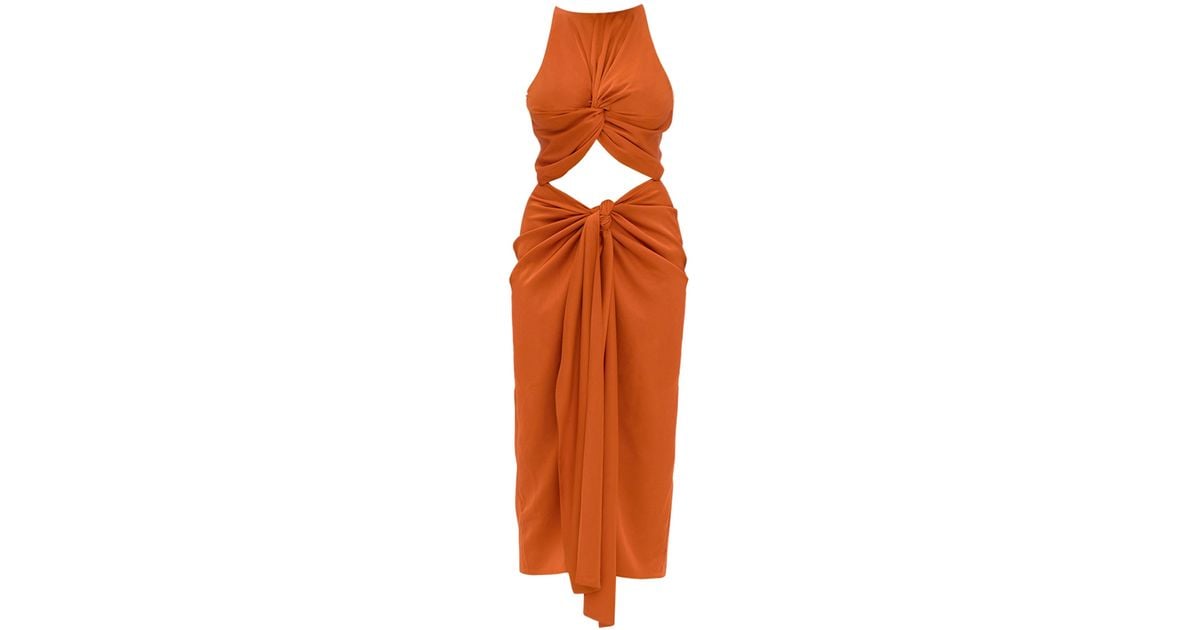 Andrea Iyamah Reni Dress in Orange | Lyst