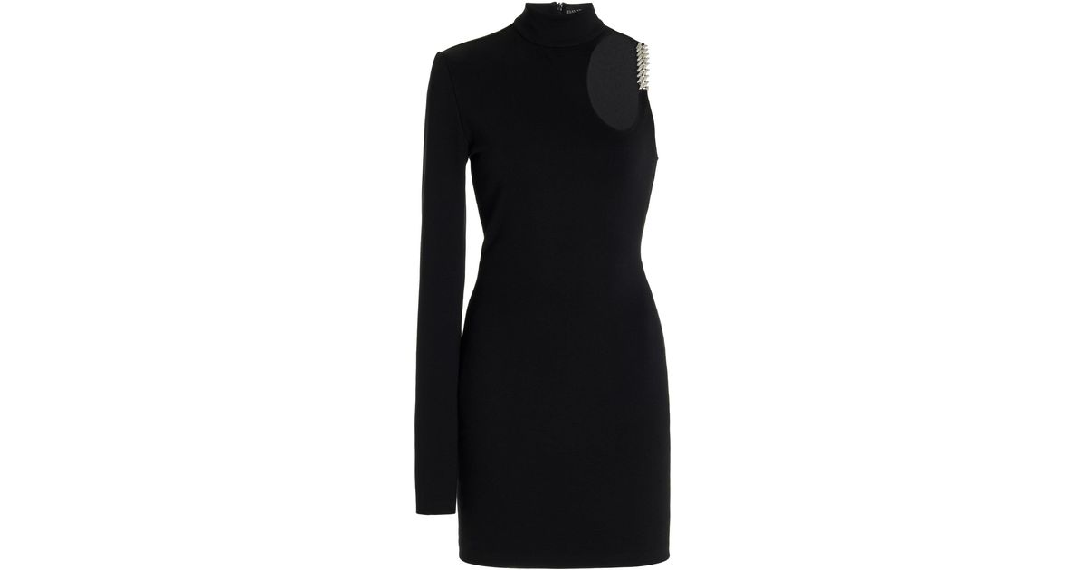 David Koma Chain-detailed Cotton Jersey Mini Dress in Black | Lyst UK