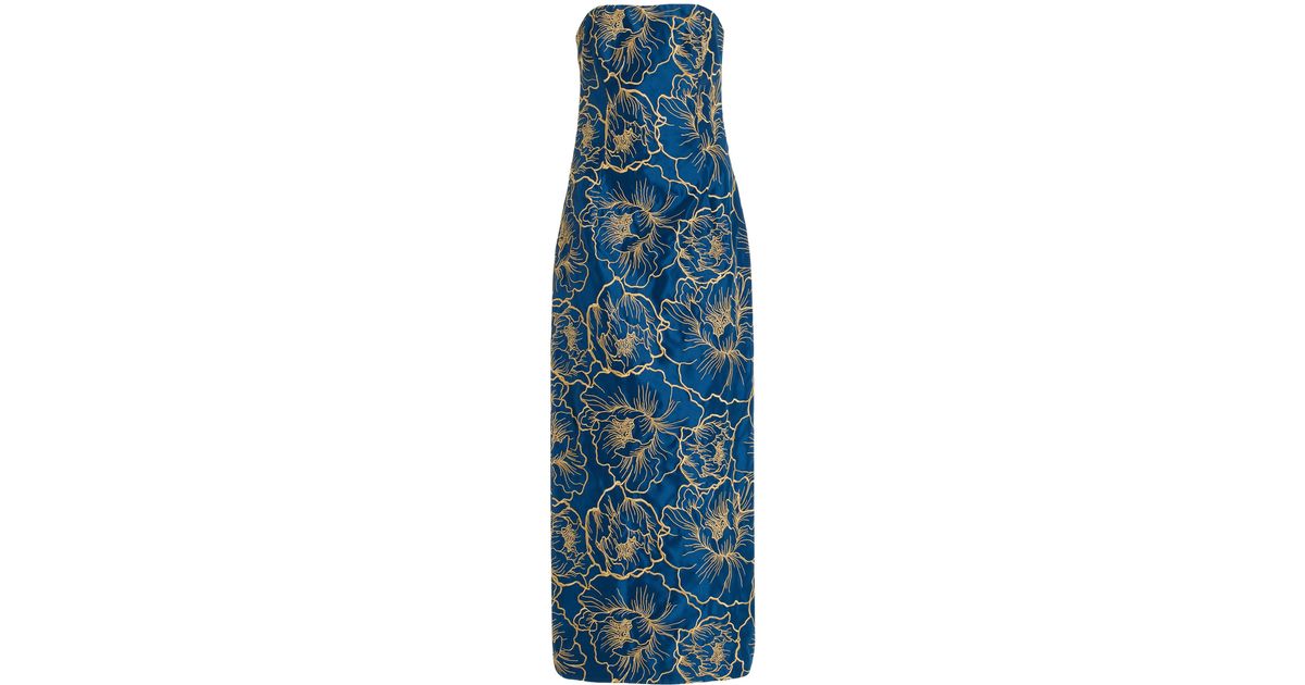 knee length dresses for ladies Rayna Appliqu Bustier Maxi Dress