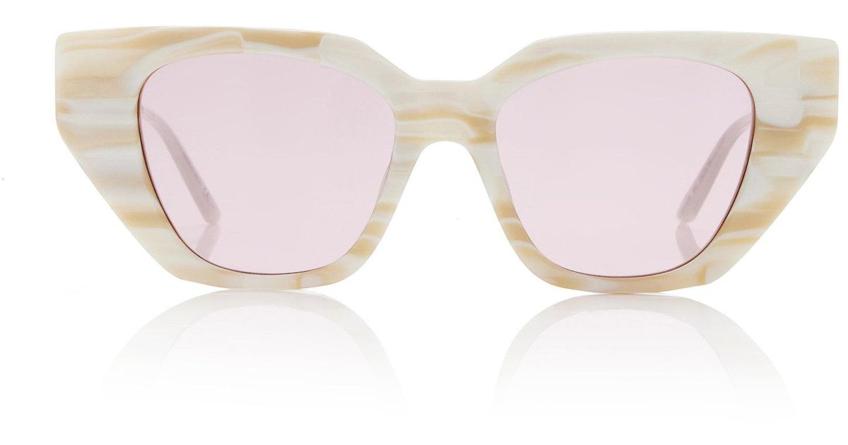 Gucci Zebra Cateye Acetate Sunglasses in Pink Lyst UK