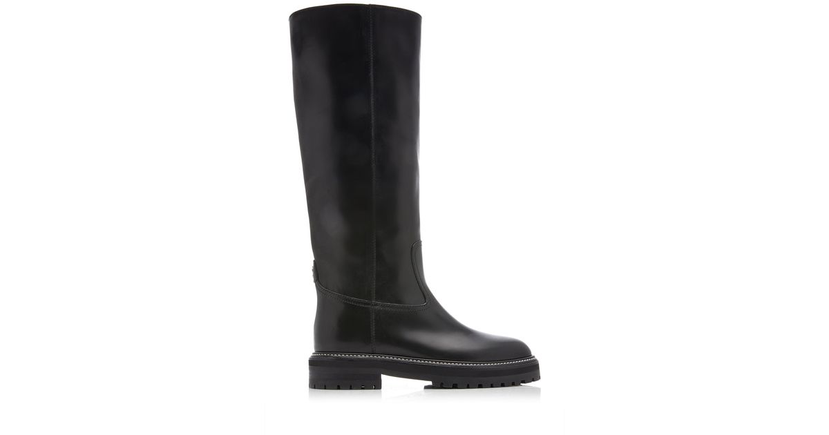 Jimmy Choo Yomi Leather Knee Boots in Black - Lyst