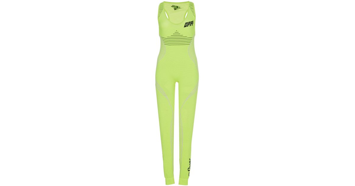 off white athletic jumpsuit
