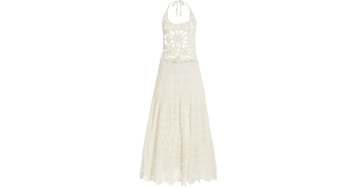 Akoia Swim Fernanda Crocheted Cotton Maxi Dress in White | Lyst