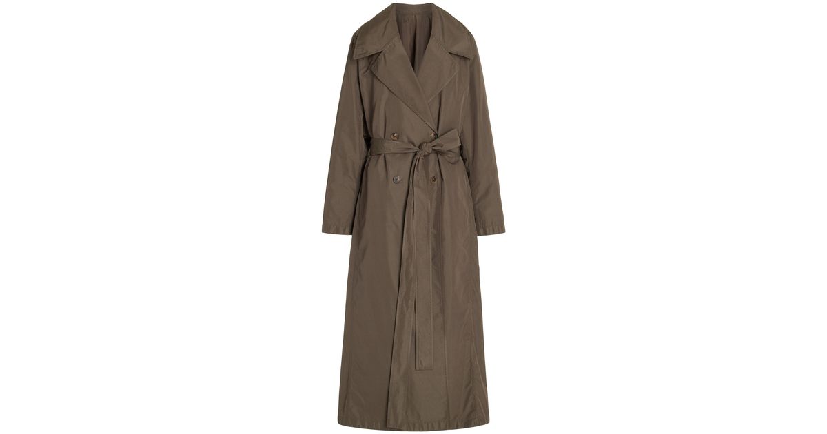 The Row Cadel Oversized Trench Coat in Brown | Lyst