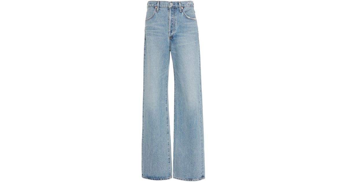 Citizens Of Humanity Denim Annina High Rise Wide Leg Jeans In Light Wash Blue Lyst