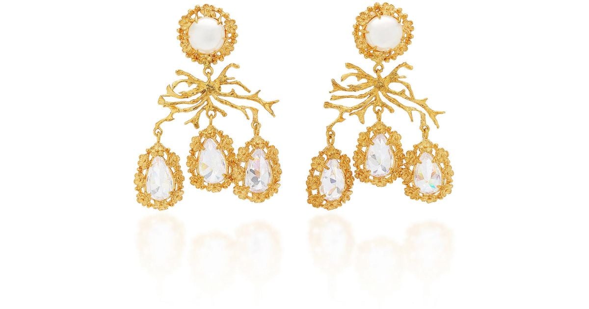 Christie Nicolaides Corallo Earrings in Gold (Metallic) | Lyst