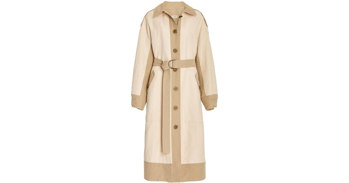 Ulla Johnson Emmanuelle Cotton Trench Coat in Natural - Lyst