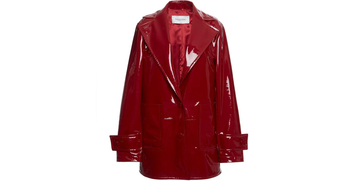 Patent Leather Jacket Red | Lyst