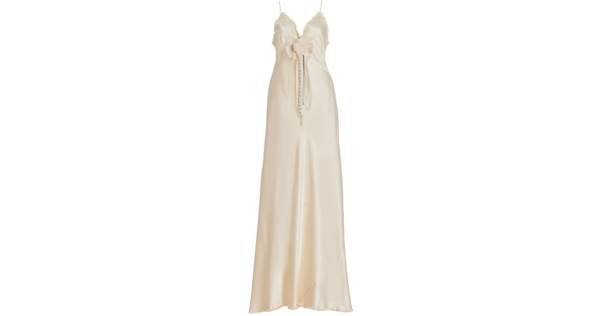 chinese dress ladies Rialto Silk-Blend Maxi Dress