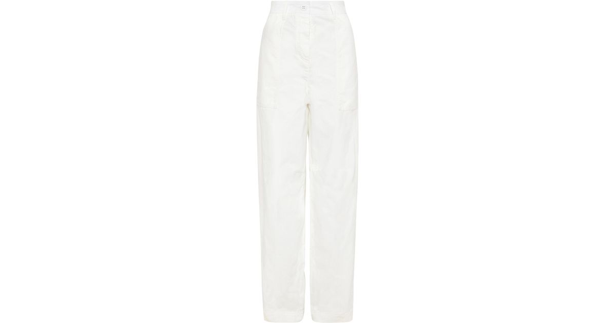 Matteau Relaxed Cotton Cargo Pants in White | Lyst