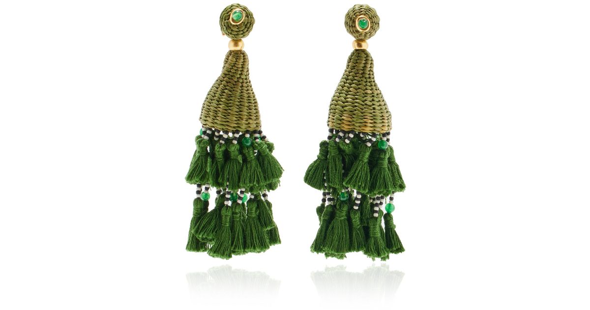Johanna Ortiz Caudal Magico Palm Earrings in Green | Lyst