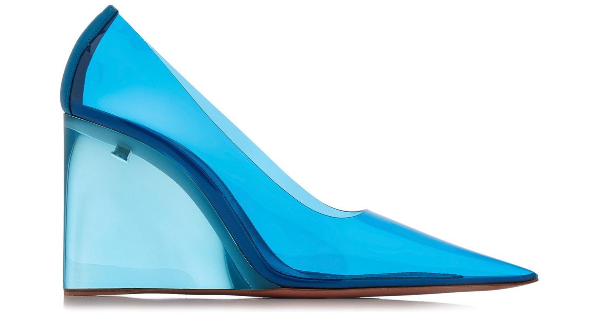Amina Muaddi Lupita Glass Wedge Mules 95 | Harrods US