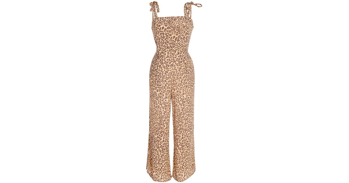faithfull the brand leopard jumpsuit
