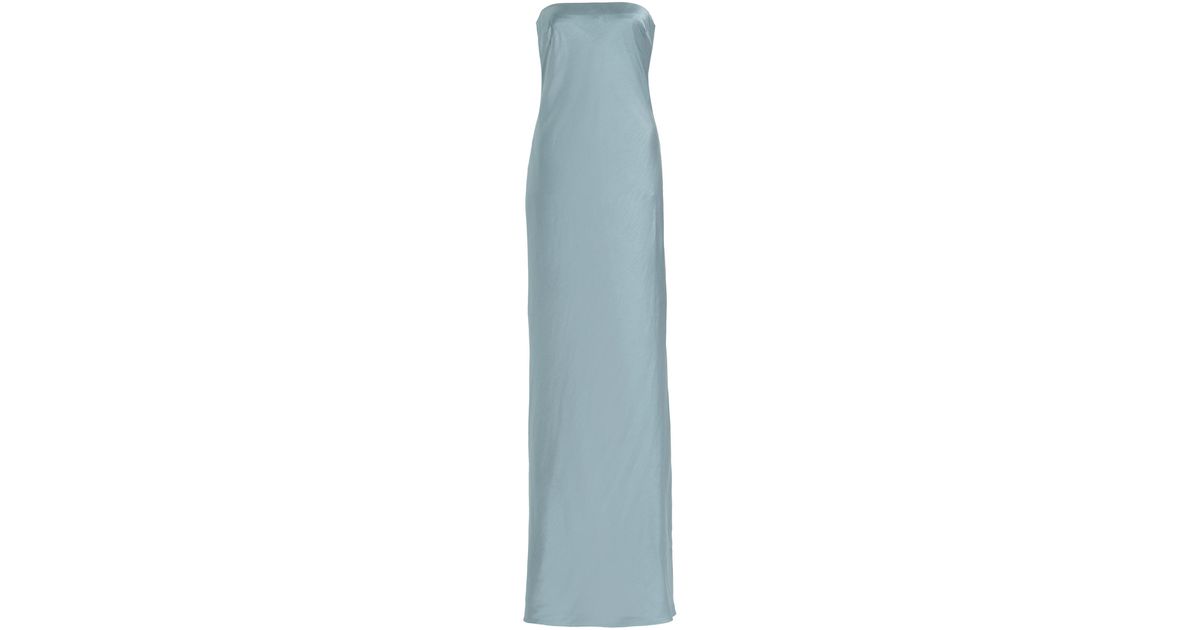 third-form-satin-tie-back-strapless-maxi-dress-in-blue-lyst-uk