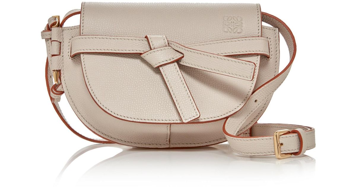 Loewe Gate Dual Mini Leather Crossbody Bag in White Lyst Australia