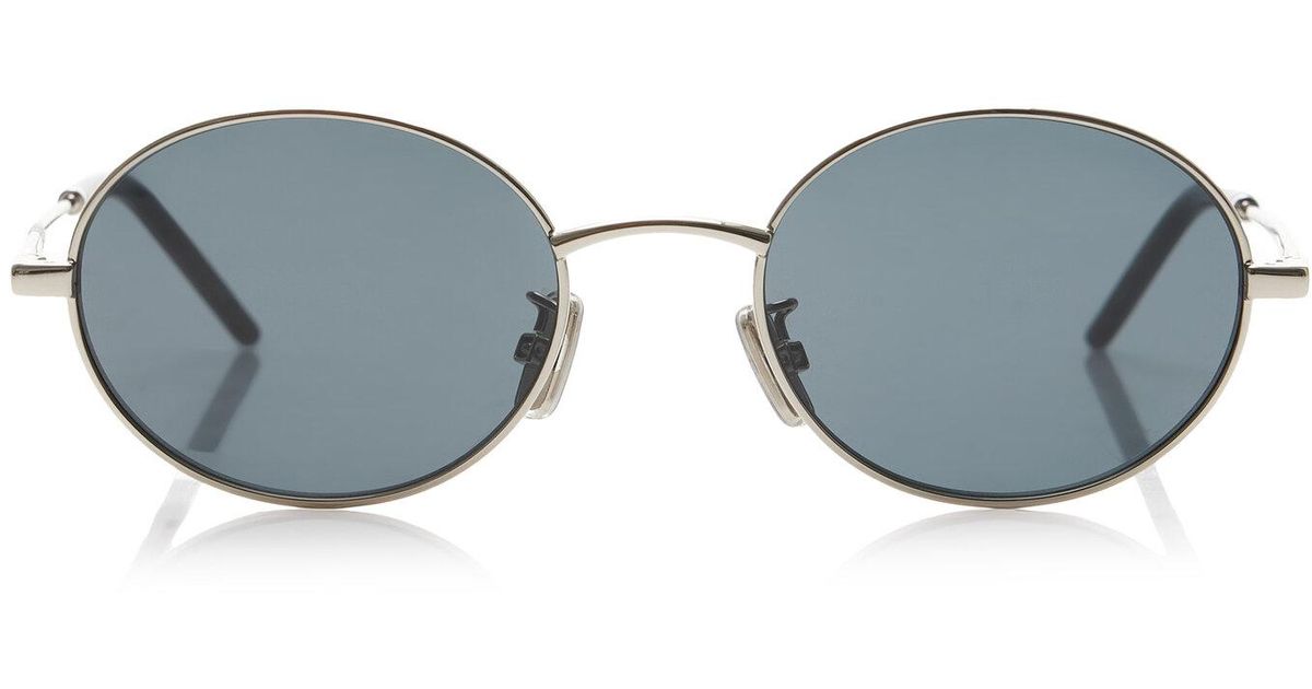 Givenchy City Round-Frame Metal Sunglasses in Blue | Lyst  display picture 1