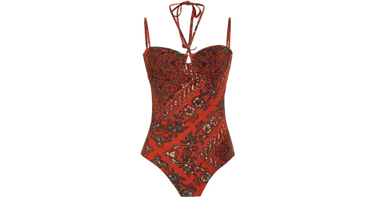 Ulla Johnson Nalani One-piece Swimsuit in Red | Lyst Canada