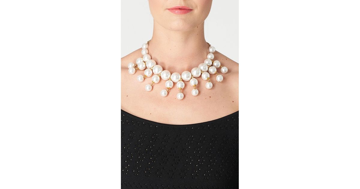 Carolina Herrera Layered Pearl Necklace in Black | Lyst