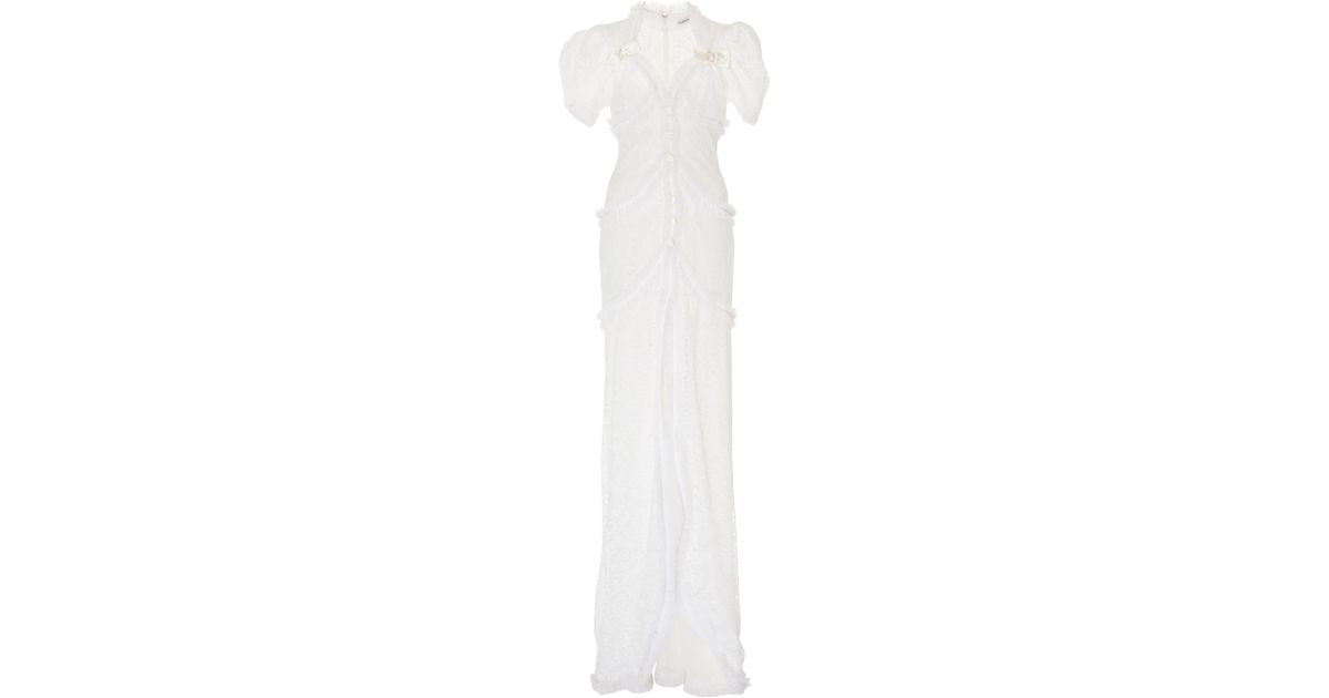 alessandra rich white lace dress