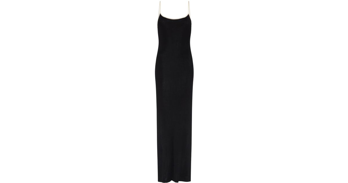 St. Agni 90's Knit Slip Dress in Black/White (Black) - Lyst
