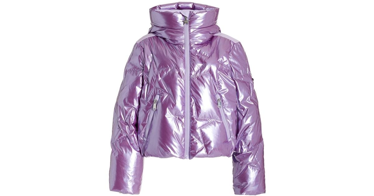 Goldbergh Glamstar Metallic Down Ski Jacket in Purple Lyst
