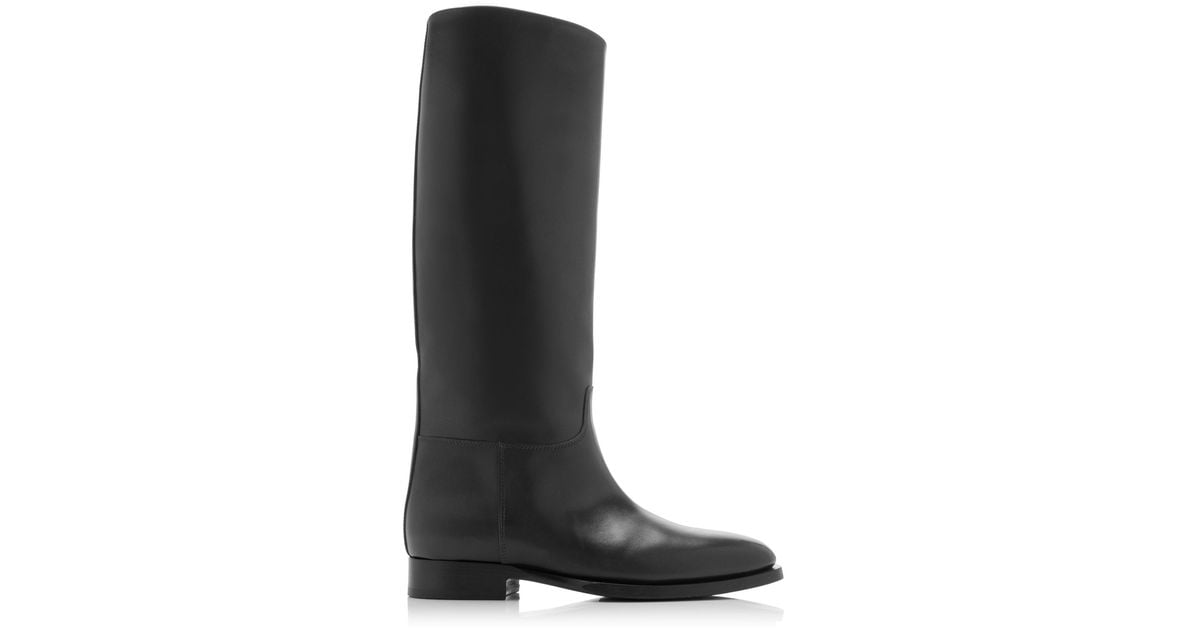 The Row Grunge Leather Riding Boots in Black | Lyst Canada