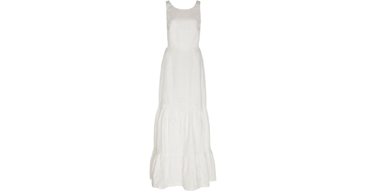 alexis joya plissé maxi dress