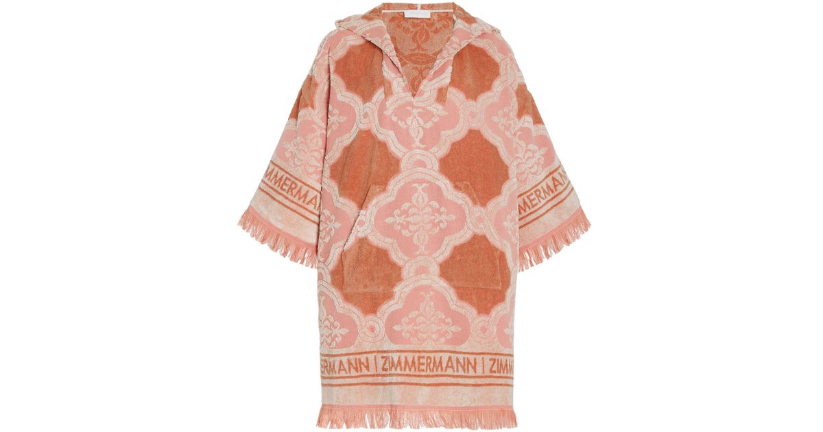 Zimmermann Terry Towel Cotton Mini Dress Lyst Australia