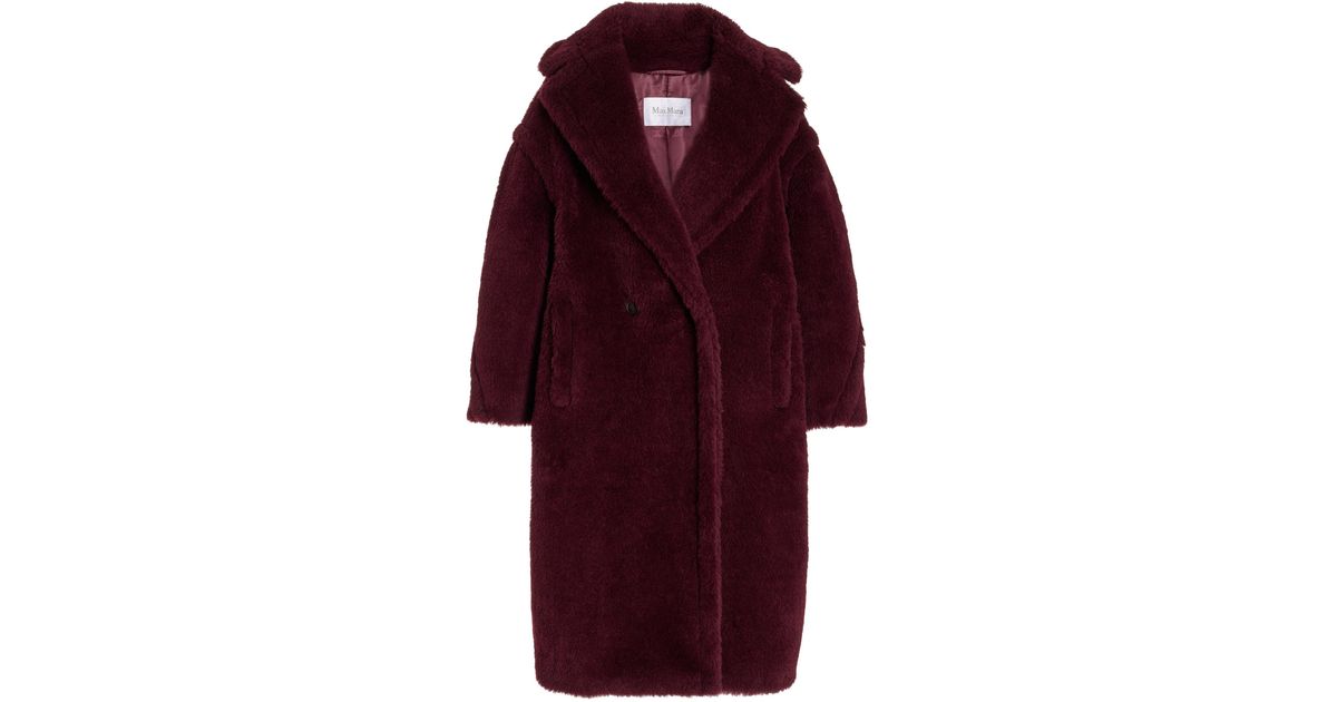 MaxMara　lady ted Max Mara Tedgirl Oversized Alpaca-wool Coat in Red | Lyst UK
