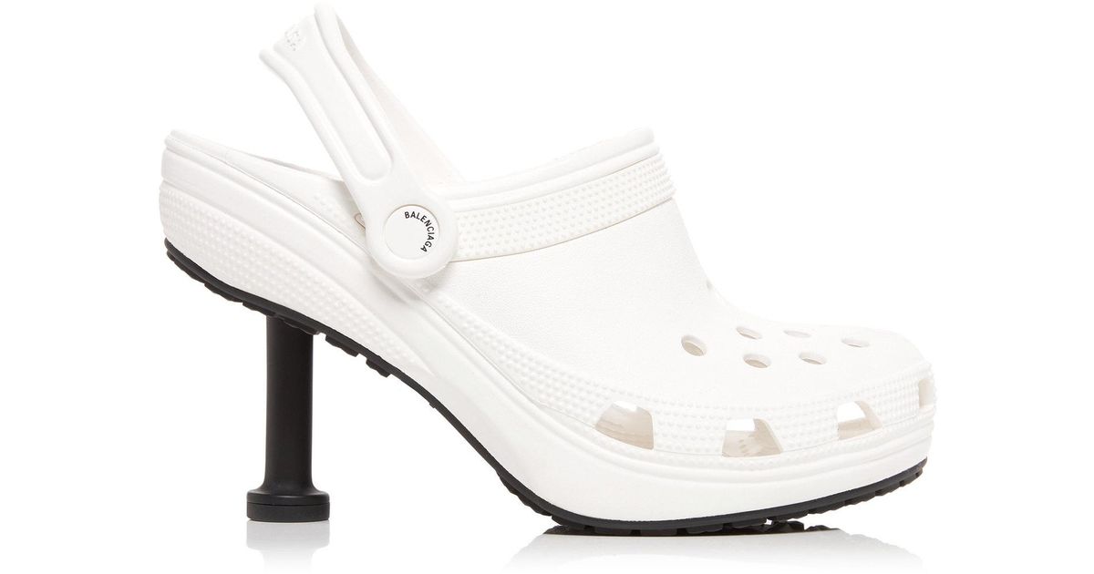 Balenciaga Crocstm Madame Rubber Pumps in White Lyst UK