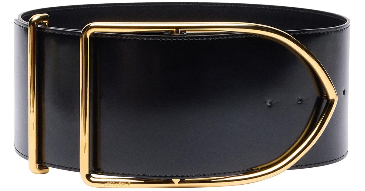 ベルト JACQUEMUS La Grande Ceinture Bambin Jacquemus La Grande Bambin Belt in Black | Lyst