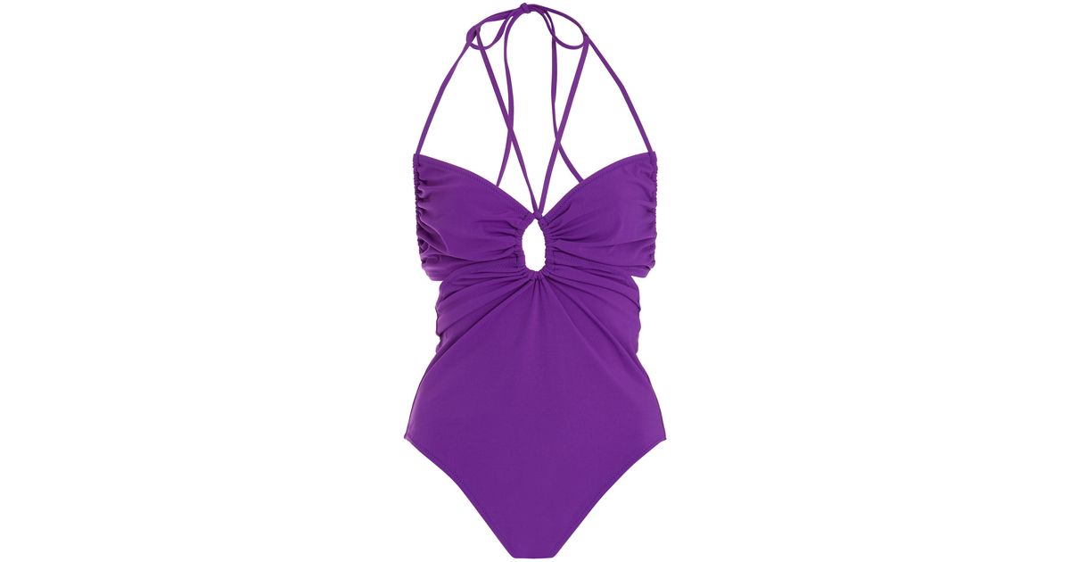 Ulla Johnson Aaliya One-piece Swimsuit in Purple | Lyst Canada