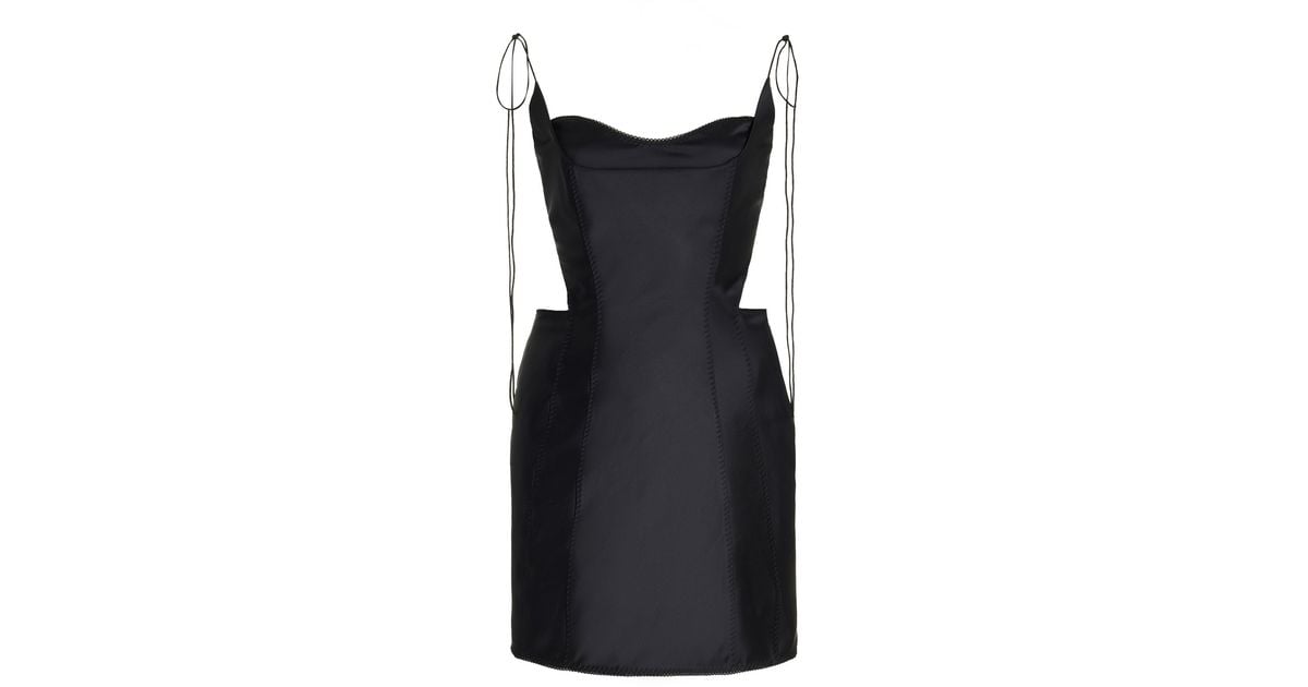 Anna October Vivienne Open-back Mini Dress in Black | Lyst UK
