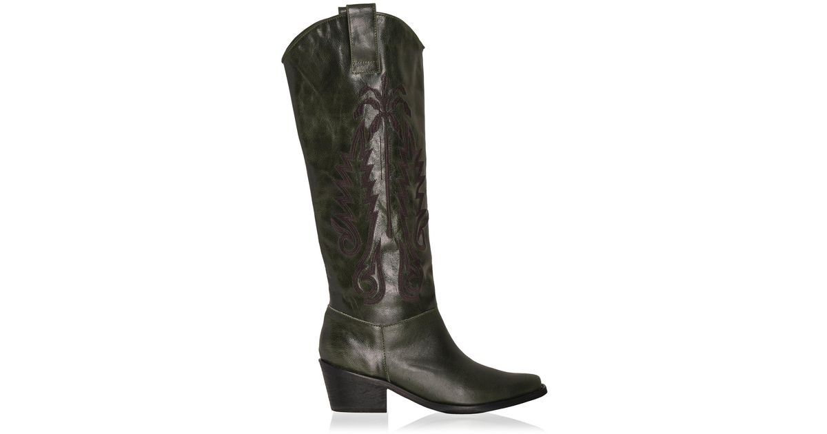 Johanna Ortiz Paradise Garden Leather Boots in Black Lyst