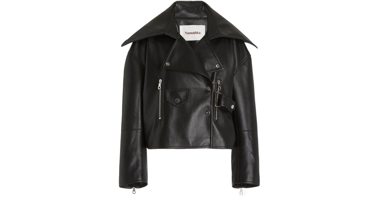 Nanushka top leather jacket