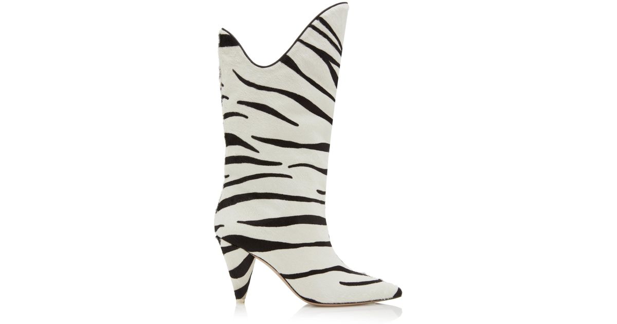 The Attico Betta Zebra Boots | Lyst