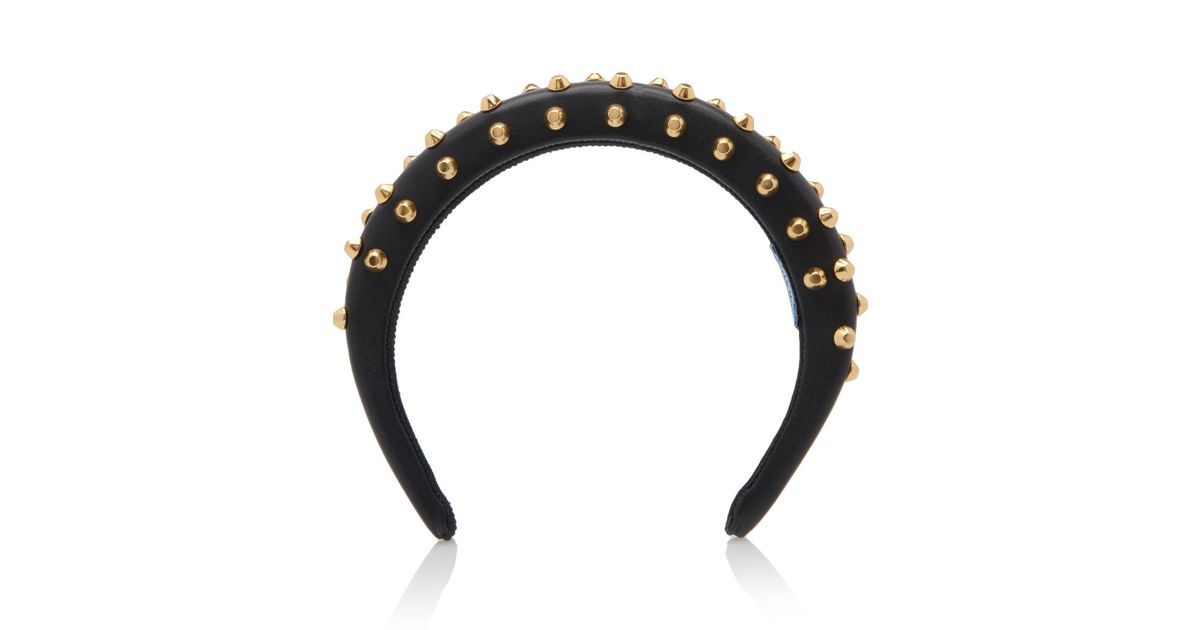 Prada studded leather clearance headband