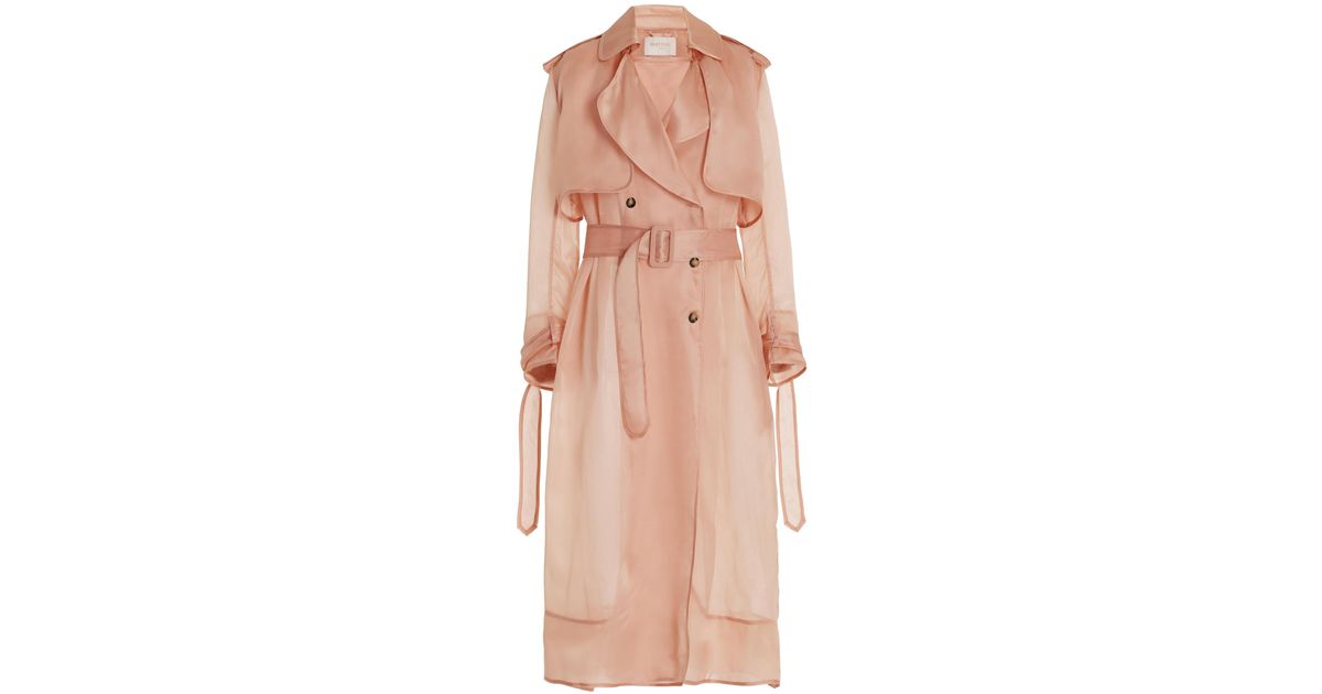 Silk organza trench coat hot sale