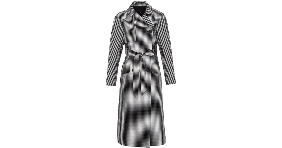 Martin Grant Double-breasted Cotton-silk Trench Coat in Grey | Lyst UK