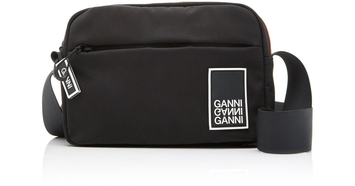 Ganni Shell Camera Bag in Black | Lyst