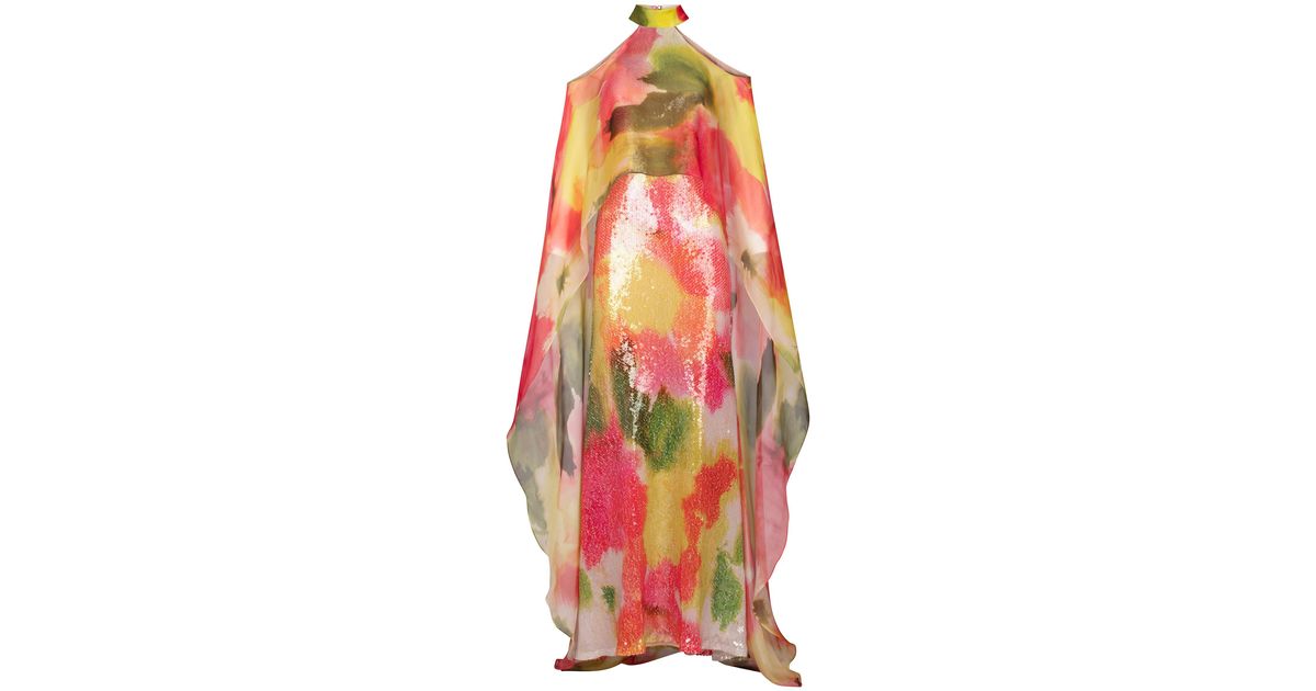 Silvia Tcherassi Serenela Open-Shoulder Silk-Blend Maxi Dress in
