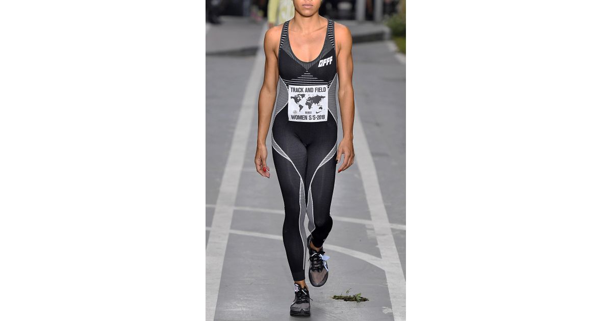 off white athletic jumpsuit