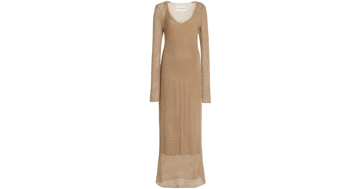 By Malene Birger Evine Knit Maxi in Brown Lyst