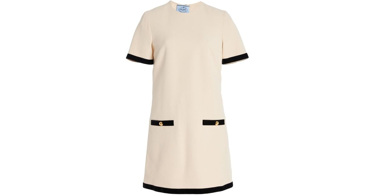 ワンピース PRADA Sand Cotton Blend Mini Dress Prada Sable Mini Dress | Saks Fifth Avenue