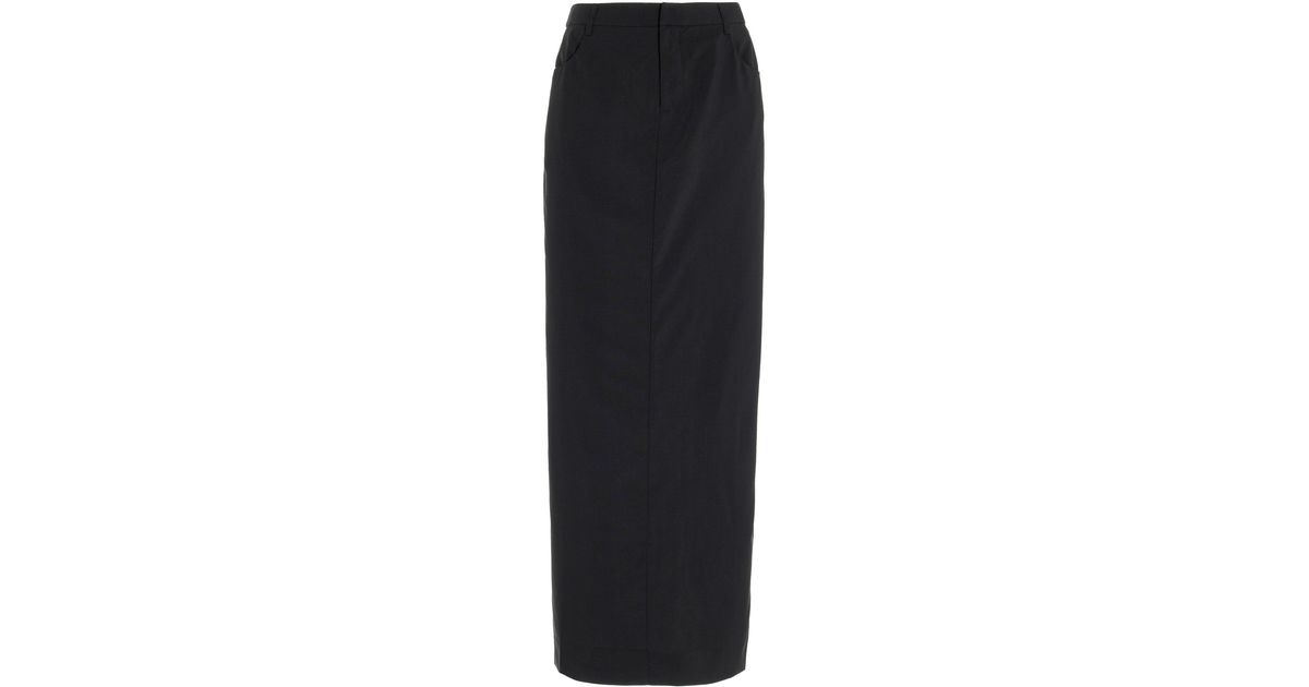 Christopher Esber Column Wool-blend Maxi Skirt in Black | Lyst