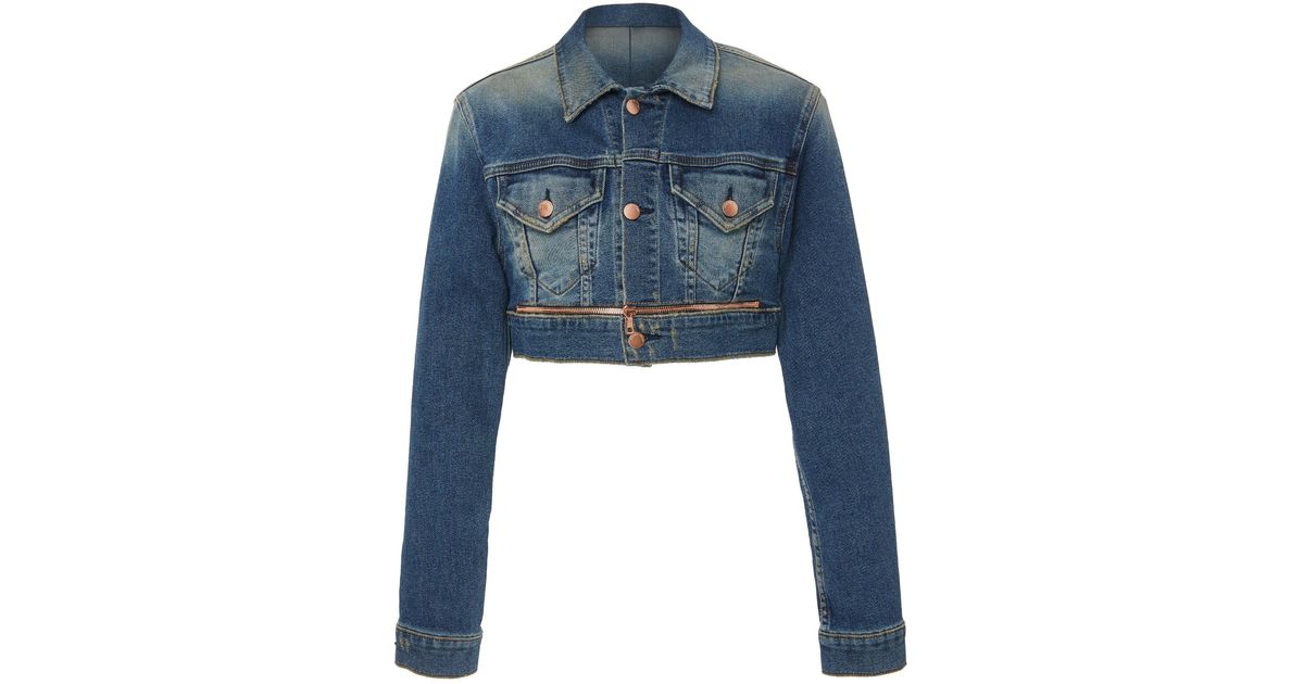 super cropped denim jacket