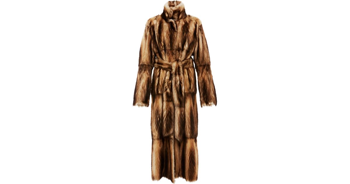 J. Mendel Fitch Fur Coat in Brown Lyst