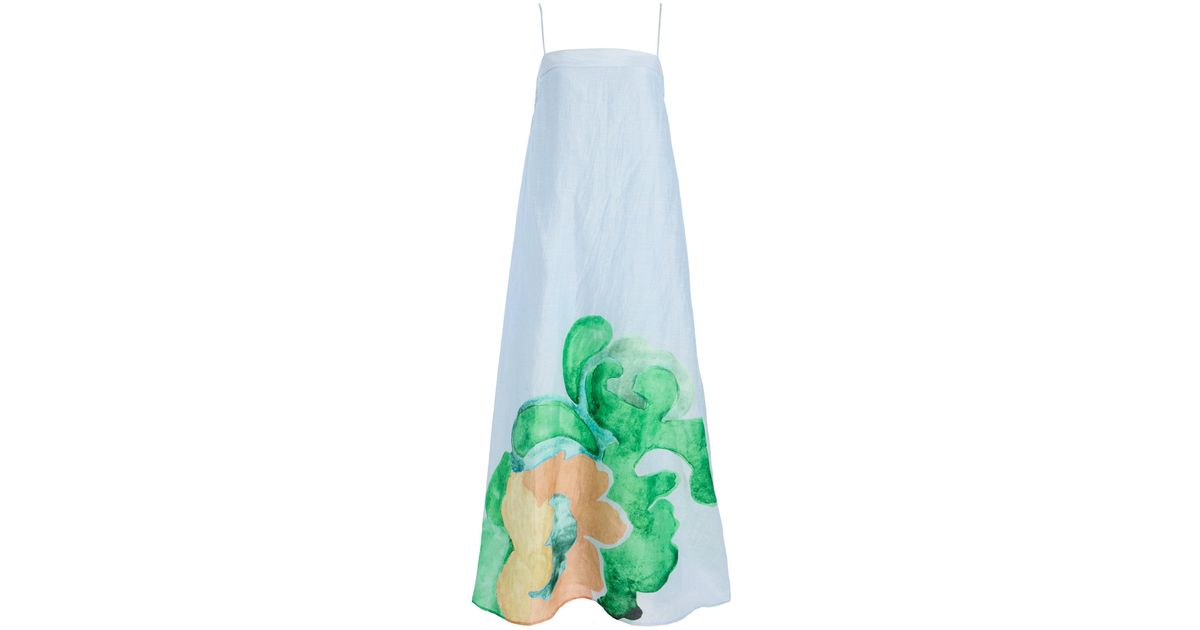 significant other edith linen blend maxi dress Significant Other Exclusive Edith Linen-Blend Maxi Dress in White