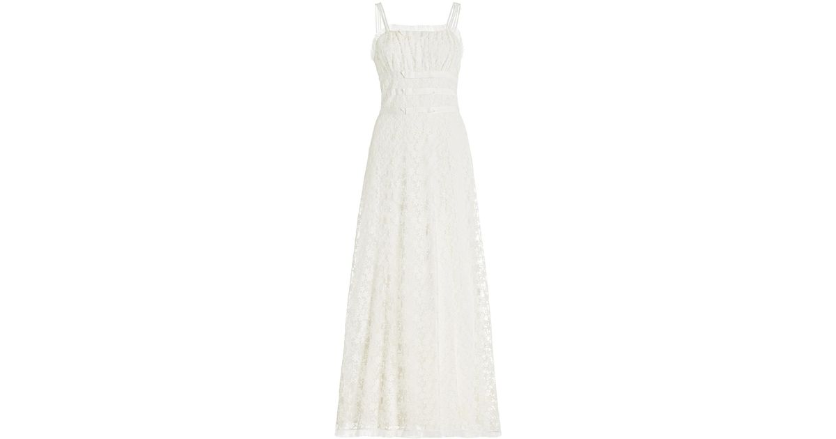 Rodarte Ruffled Daisylace Maxi Dress in White Lyst